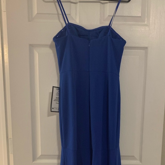 NWT Adrianna Papell Royal Blue High Low Ball Gown - Picture 3 of 5